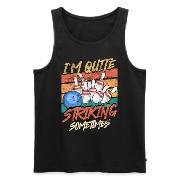 Bowlingspieler Quiet Striking Sometimes Bowling - Männer Premium Bio Tank Top - Schwarz - Vorne - AI Model Male 178 light (178cm)