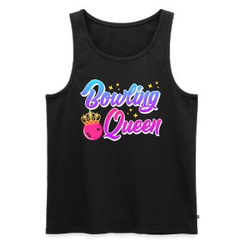 Bowling Queen Bowling Player Ladies Outfit - Men's Premium Organic Tank Top - black - Front - AI Model Male 178 light (178cm)