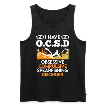 Spearfisher O.C. Spearfishing - Men's Premium Organic Tank Top - black - Front - Michal (187cm)