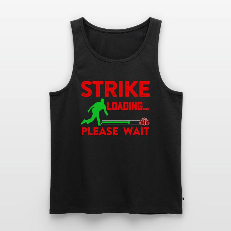 Strike Loading... Please Wait Bowling Spier Men's Premium Organic Tank Top