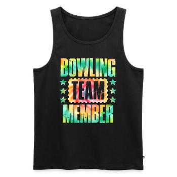 Bowling TEAM Member Bowler Bowlingspieler - Männer Premium Bio Tank Top - Schwarz - Vorne - Michal (187cm)