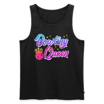 Bowling Queen Bowling Player Ladies Outfit - Men's Premium Organic Tank Top - black - Front - AI Model Male 178 light (178cm)