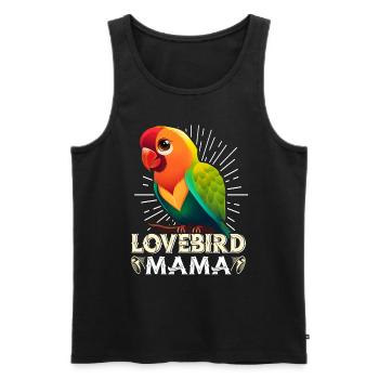 Lovebird Mom Bird Lovers Women - Men's Premium Organic Tank Top - black - Front - AI Model Male 178 light (178cm)