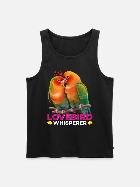 Lovebird Whisperer Bird Lover - Men's Premium Organic Tank Top - black