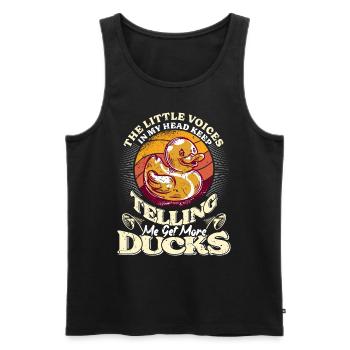 Duck Lover Get More Ducks Duck Keeper - Men's Premium Organic Tank Top - black - Front - AI Model Male 178 light (178cm)