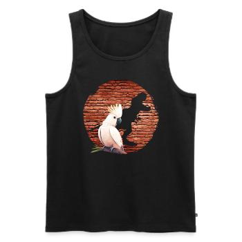 Cockatoo Dinosaur Fan Parrot Cockatoos - Men's Premium Organic Tank Top - black - Front - Michal (187cm)