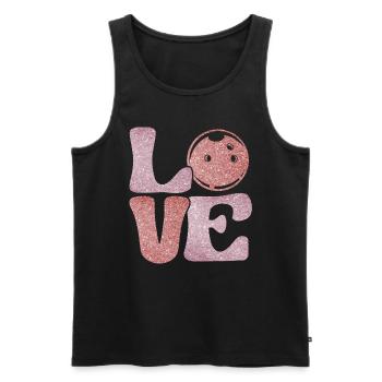 LOVE Bowling Femmes Bowling Outfit Bowler - Débardeur bio Premium Homme - noir - Devant - Michal (187cm)