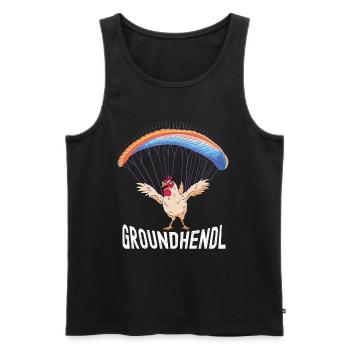 Parapente Groundhendl Parapente Femmes - Débardeur bio Premium Homme - noir - Devant - Michal (187cm)