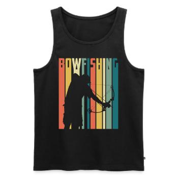 Bogenfischen Bogenjäger Fischjagd Bogen - Männer Premium Bio Tank Top - Schwarz - Vorne - AI Model Male 178 light (178cm)