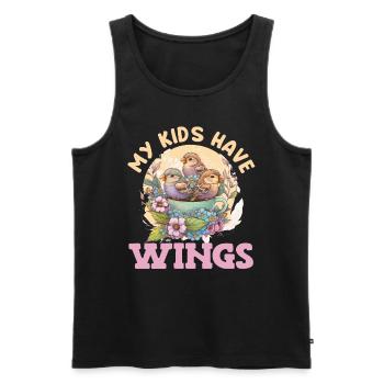 Vogelliebhaber Mes enfants ont des ailes Finkenvogel - Débardeur bio Premium Homme - noir - Devant - Michal (187cm)