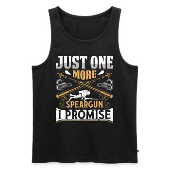 Speerfischen Just one more Speargun I promise - Männer Premium Bio Tank Top - Schwarz - Vorne - Michal (187cm)