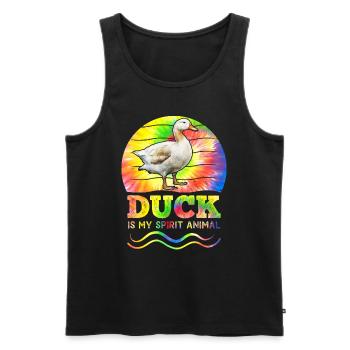 Duck is my Spirit Animal Duck Lover Duck Fan - Men's Premium Organic Tank Top - black - Front - Michal (187cm)