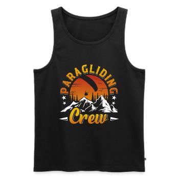 Paragliding Crew Gleitschirmfliegen Paraglider - Men's Premium Organic Tank Top - black - Front - Michal (187cm)