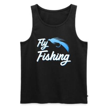 Fligenfischen Fischjagd Angeln Fliegenfischer - Männer Premium Bio Tank Top - Schwarz - Vorne - AI Model Male 178 light (178cm)