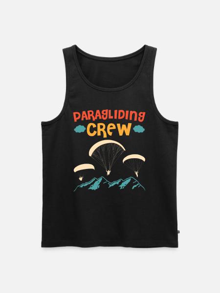 Paragliding Crew Paragliding Mountains - Men's Premium Organic Tank Top - black