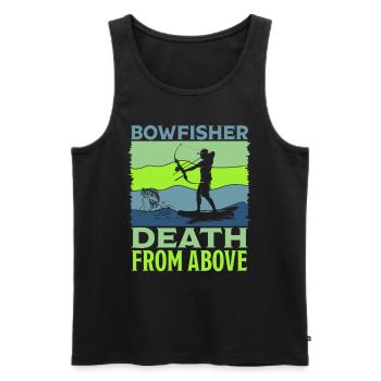 Bogenfischen Bowfisher Death from above Bogenjäger - Men's Premium Organic Tank Top - black - Front - Michal (187cm)