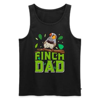 World's Best Finch Papa Finch Dad Bird Lover - Men's Premium Organic Tank Top - black - Front - Michal (187cm)