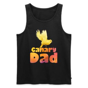 Daddy Canaries Bird lovers Dads - Men's Premium Organic Tank Top - black - Front - Michal (187cm)