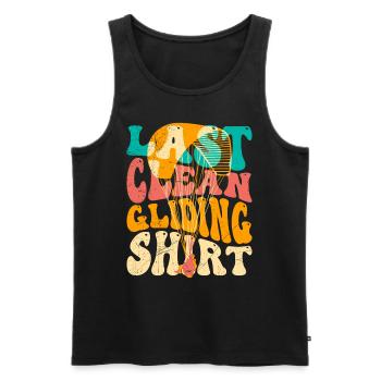 Gleitschirmfliegen Last Clean Gliding Shirt - Männer Premium Bio Tank Top - Schwarz - Vorne - AI Model Male 178 light (178cm)