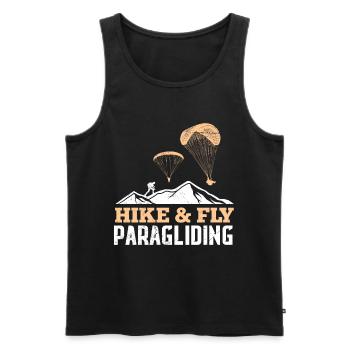 Randonnée et vol en parapente Alpinisme - Débardeur bio Premium Homme - noir - Devant - AI Model Male 178 light (178cm)