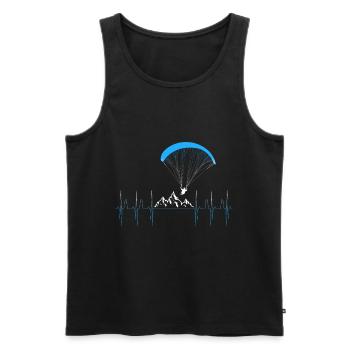 Parapente Alpinisme Parapente - Débardeur bio Premium Homme - noir - Devant - Michal (187cm)