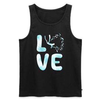 Speerfischen LOVE Speerfischer Dive Fischjagd - Männer Premium Bio Tank Top - Schwarz - Vorne - AI Model Male 178 light (178cm)