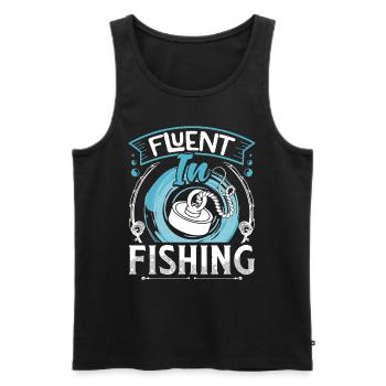 Magnetfischer Fluent in Magnet Fishing Schatzsuche - Männer Premium Bio Tank Top - Schwarz - Vorne - Michal (187cm)