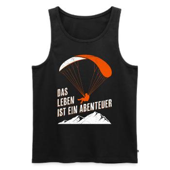 Paragliding Life is an adventure - Men's Premium Organic Tank Top - black - Front - Michal (187cm)