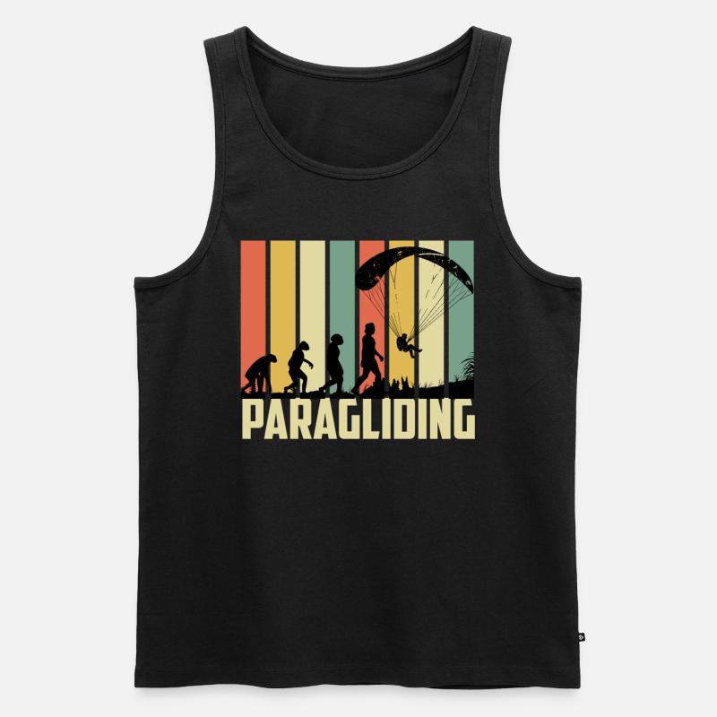 Gleitschirmfliegen Evolution Paragleiter - Männer Premium Bio Tank Top - Schwarz