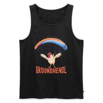 Parapente Groundhendl Parapente Femmes - Débardeur bio Premium Homme - noir - Devant - Michal (187cm)