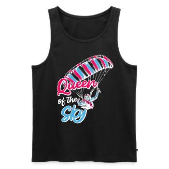 Gleitschirmflieger Frauen Queen of the Sky - Männer Premium Bio Tank Top - Schwarz - Vorne - Michal (187cm)