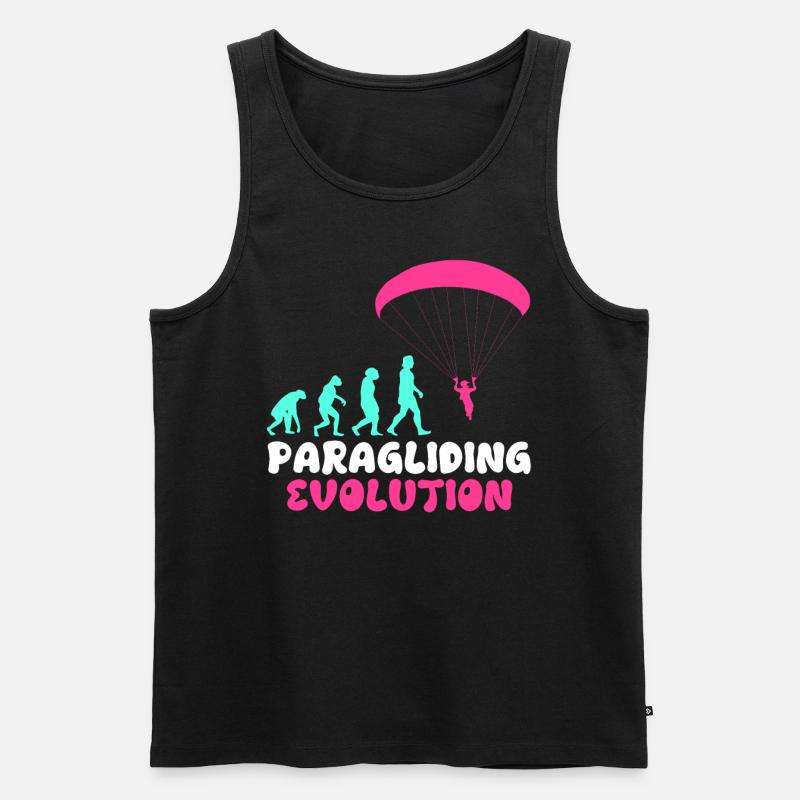 Paragliding Evolution Gleitschirmflieger Girls - Männer Premium Bio Tank Top - Schwarz