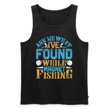 Magnetangler Ask me what I found Magnet fishing - Männer Premium Bio Tank Top - Schwarz - Vorne - Michal (187cm)