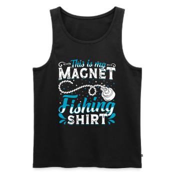 Magnetangler This is my Magnet Fishing Shirt - Männer Premium Bio Tank Top - Schwarz - Vorne - Michal (187cm)