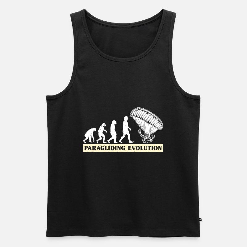 Paragliding Evolution Gleitschirmflieger - Männer Premium Bio Tank Top - Schwarz