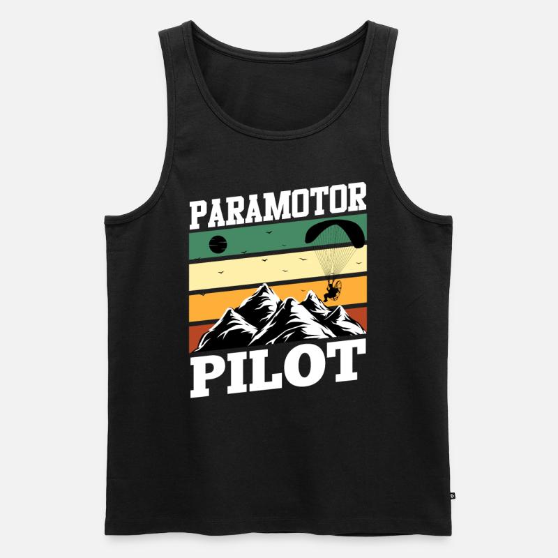 Paramotor Pilot Gleitschirmflieger Paragliding - Männer Premium Bio Tank Top - Schwarz