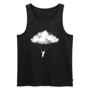 Parapente Cloud Parapente Montagnes - Débardeur bio Premium Homme - noir - Devant - Michal (187cm)