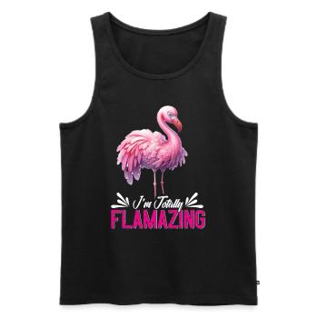 Flamingo Women I ́m totally Flamazing Flamingos - Men's Premium Organic Tank Top - black - Front - Michal (187cm)