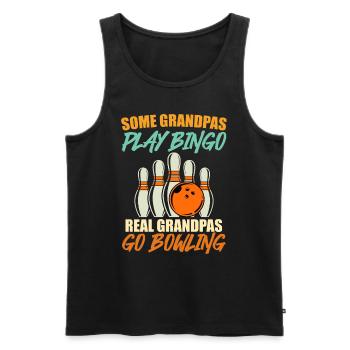 Bowlen Some Grandpas Play Bingo Real go Bowling - Men's Premium Organic Tank Top - black - Front - Michal (187cm)