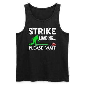 Strike Loading... Please Wait Bowlingspier - Männer Premium Bio Tank Top - Schwarz - Vorne - AI Model Male 178 light (178cm)