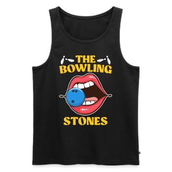 Bowling Player The Bowling Stones Bowling Ball - Men's Premium Organic Tank Top - black - Front - AI Model Male 178 light (178cm)