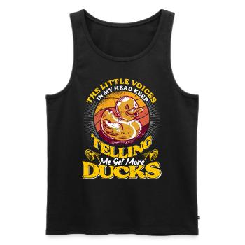 Duck Lover Get More Ducks Duck Keeper - Men's Premium Organic Tank Top - black - Front - AI Model Male 178 light (178cm)