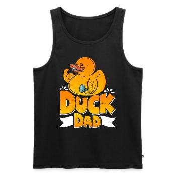 Duck Dad Duck Keeper Duck Lover Men - Men's Premium Organic Tank Top - black - Front - AI Model Male 178 light (178cm)