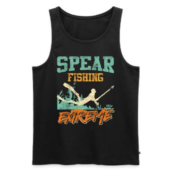Spearfishing Spearfishing Extreme Dive Harpoon - Men's Premium Organic Tank Top - black - Front - AI Model Male 178 light (178cm)