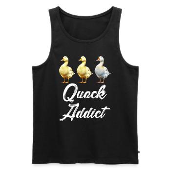 Entenhalter Quack Süchtig Entchen Entenzucht - Männer Premium Bio Tank Top - Schwarz - Vorne - AI Model Male 178 light (178cm)