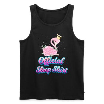 Chemise de sommeil officielle pour femmes Flamingo Outfit - Débardeur bio Premium Homme - noir - Devant - Michal (187cm)