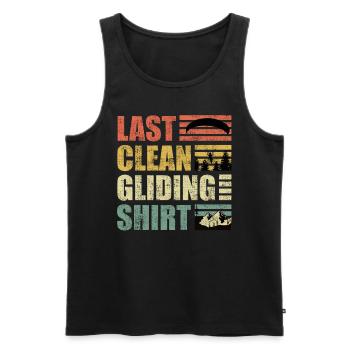 Gleitschirmflieger Last Clean Gliding Shirt - Männer Premium Bio Tank Top - Schwarz - Vorne - AI Model Male 178 light (178cm)