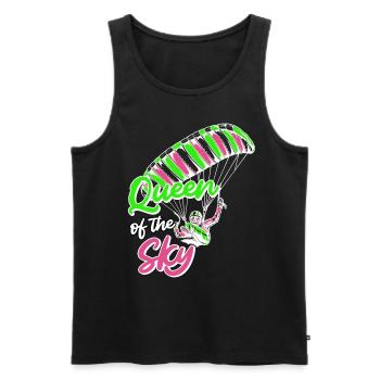 Gleitschirmflieger Frauen Queen of the Sky - Männer Premium Bio Tank Top - Schwarz - Vorne - Michal (187cm)