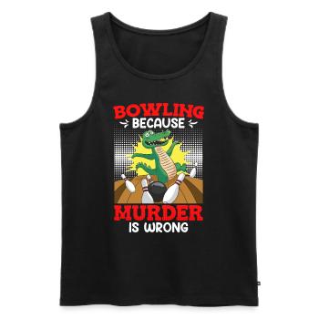 Bowling parce que le meurtre est faux Bowlingspieler - Débardeur bio Premium Homme - noir - Devant - AI Model Male 178 light (178cm)