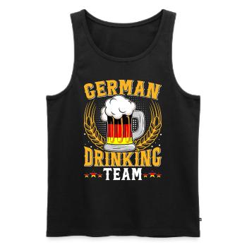 Équipe allemande de buveurs Bierfan - Débardeur bio Premium Homme - noir - Devant - AI Model Male 178 light (178cm)